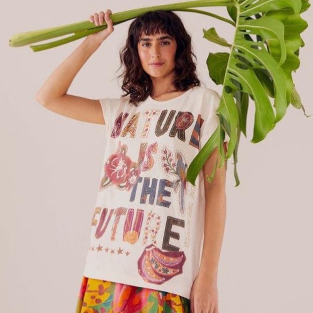 FARM Rio White Graphic Tee